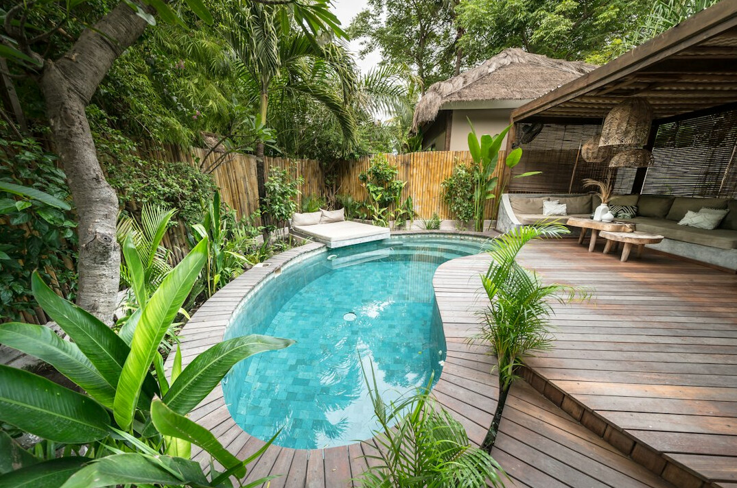 swimming pool area in private villa